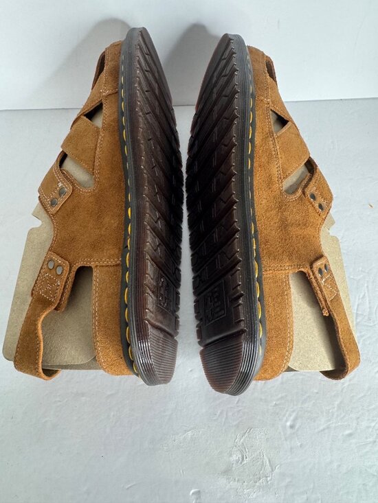 Dr. Martens Archive Sandal Fisherman Tan Plush Suede EU 44 US Men\'s 11 Ladies 12 main image 4
